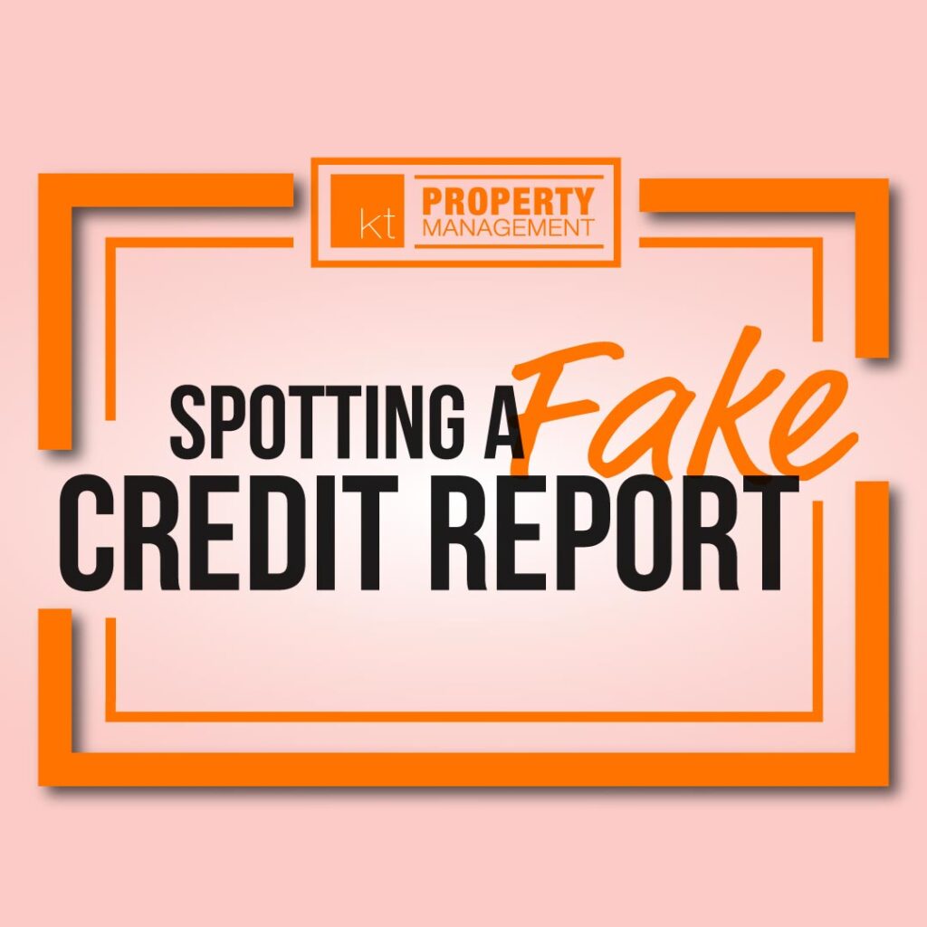 Spotting a fake credit report